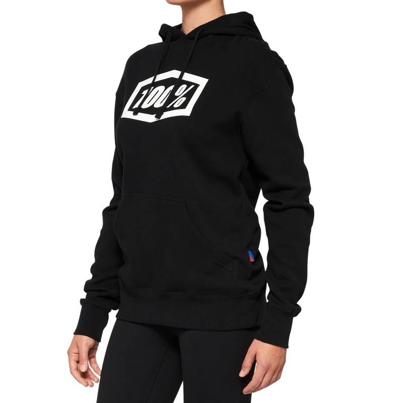 100% Icon Women's Pullover Hoodie Black XL