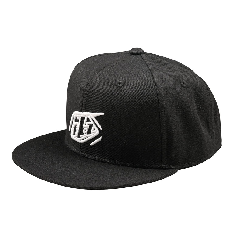 Troy Lee Designs Badge Flat Bill Snapback Cap Black One Size