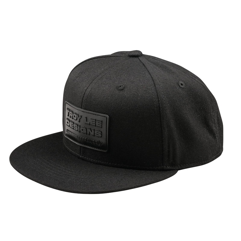 Troy Lee Designs Factory Flat Bill Snapback Cap Black One Size
