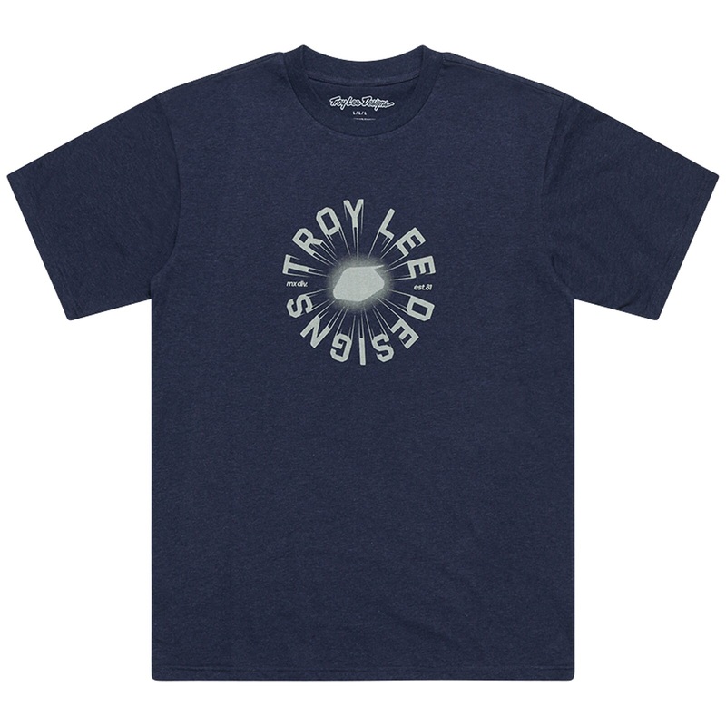 Troy Lee Designs Rotation Short Sleeve T-Shirt Navy Heather S