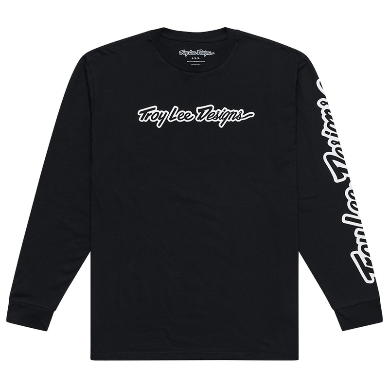 Troy Lee Designs Signature Long Sleeve T-Shirt Black S