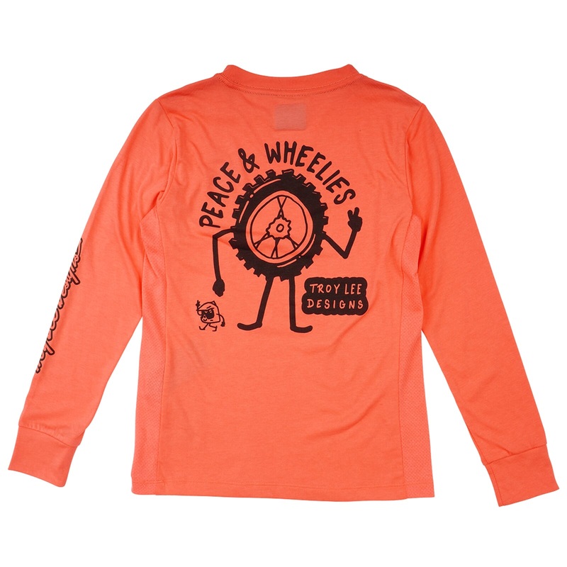 Troy Lee Designs Skyline Ride Youth Long Sleeve Jersey P&W - Melon XS