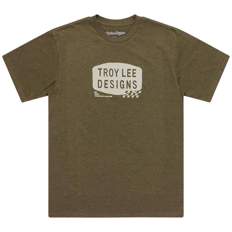 Troy Lee Designs Stamp Short Sleeve T-Shirt Olive Heather S