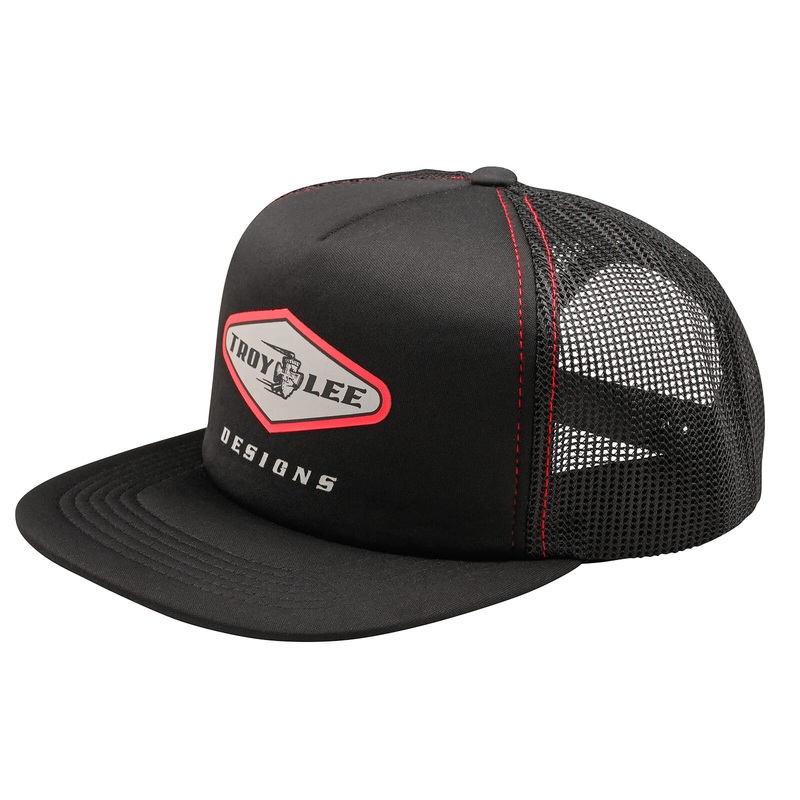 Troy Lee Designs Trucker Snapback Cap Carb Carb - Black One Size