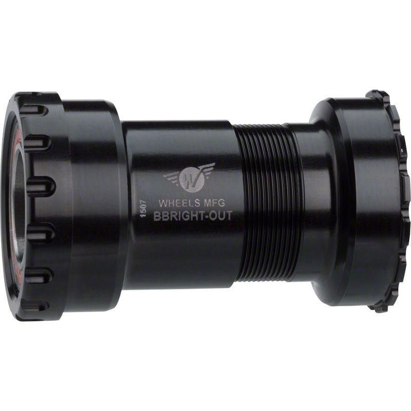 Wheels Manufacturing BBright to Shimano Bottom Bracket Angular Contact Bearings BLK Cups