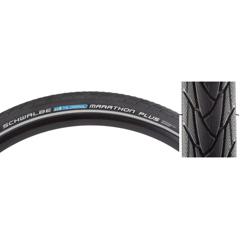 Schwalbe Marathon Plus Tire - 650b x 38 Clincher Wire BLK/Reflective Performance Line
