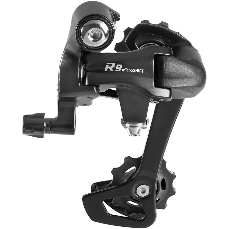 microSHIFT R9 Rear Derailleur - 9-Speed Long Cage Shimano Road Compatible BLK