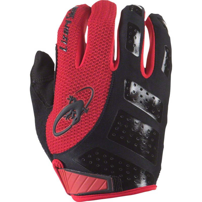 Lizard Skins Monitor SL Gloves - Jet Black/Crimson Full Finger Medium