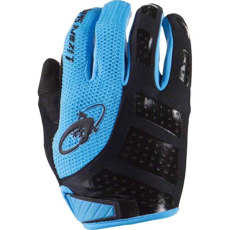 Lizard Skins Monitor SL Gloves - Jet Black/Electric Blue Full Finger Medium
