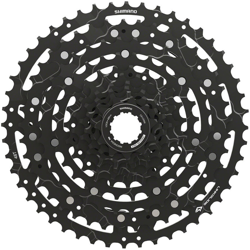 Shimano CUES  CS-LG300-10 Cassette - 10-Speed 11-48t LINKGLIDE Black