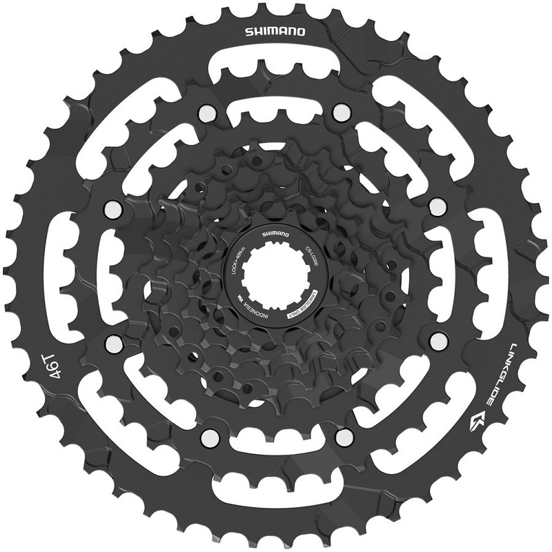 Shimano CUES  CS-LG300-9 Cassette - 9-Speed 11-46t LINKGLIDE Black