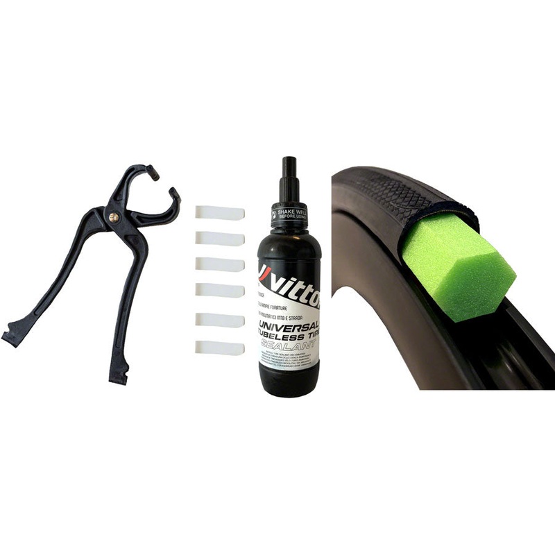 Vittoria Air-Liner Tubeless Road Kit - 2 Inserts Tire Sealant Pliers Clips Small 25mm