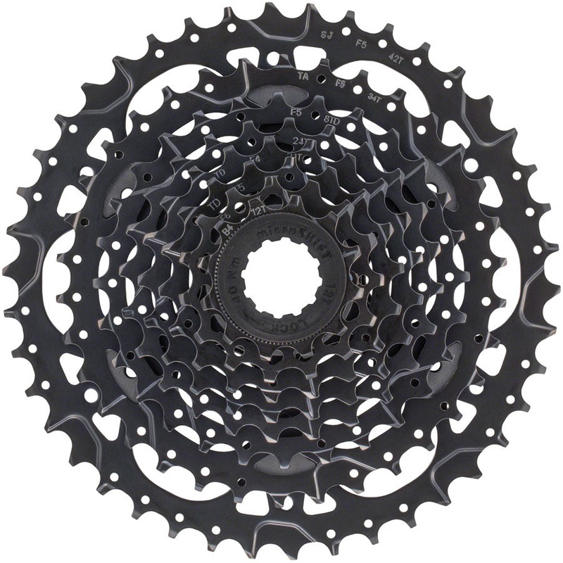 microSHIFT Acolyte Cassette - 8 Speed 12-42t Black ED Coated