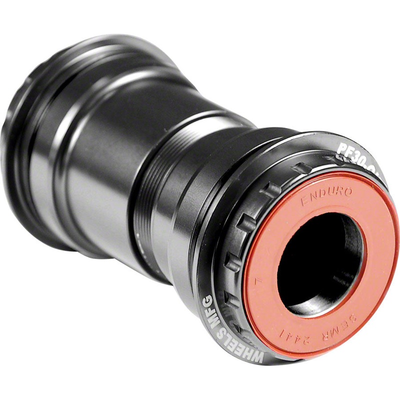 Wheels Manufacturing PressFit 30 to Shimano Bottom Bracket ABEC-3 Bearings BLK Cups