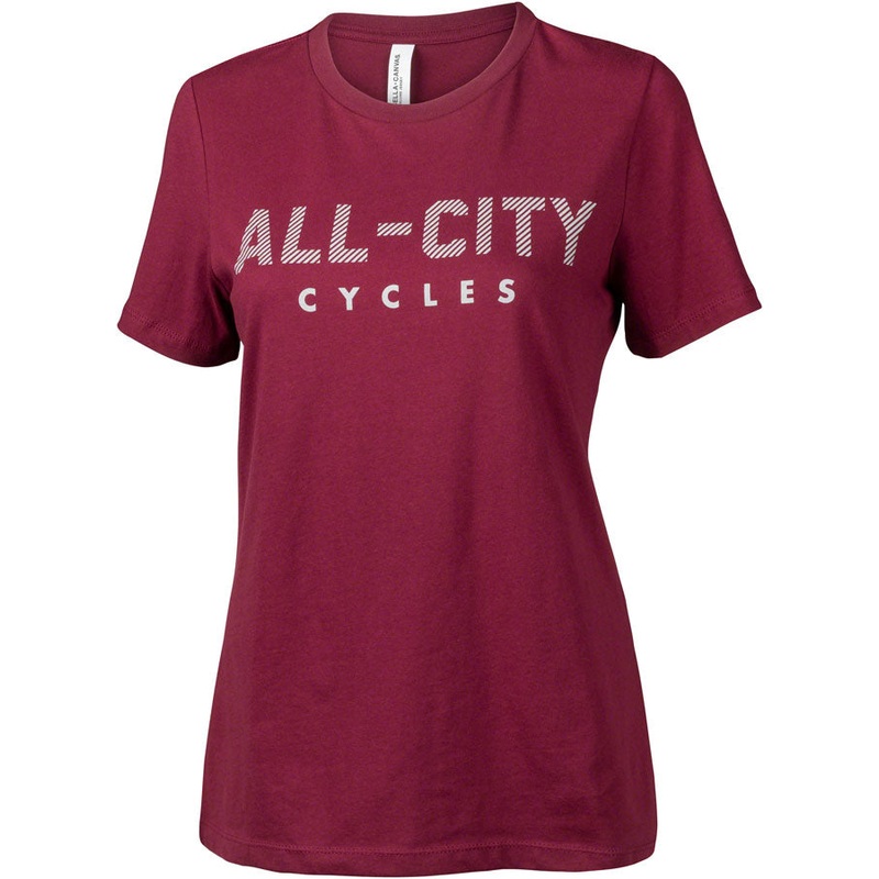 All-City Logowear Womens T-shirt - Maroon Gray Large