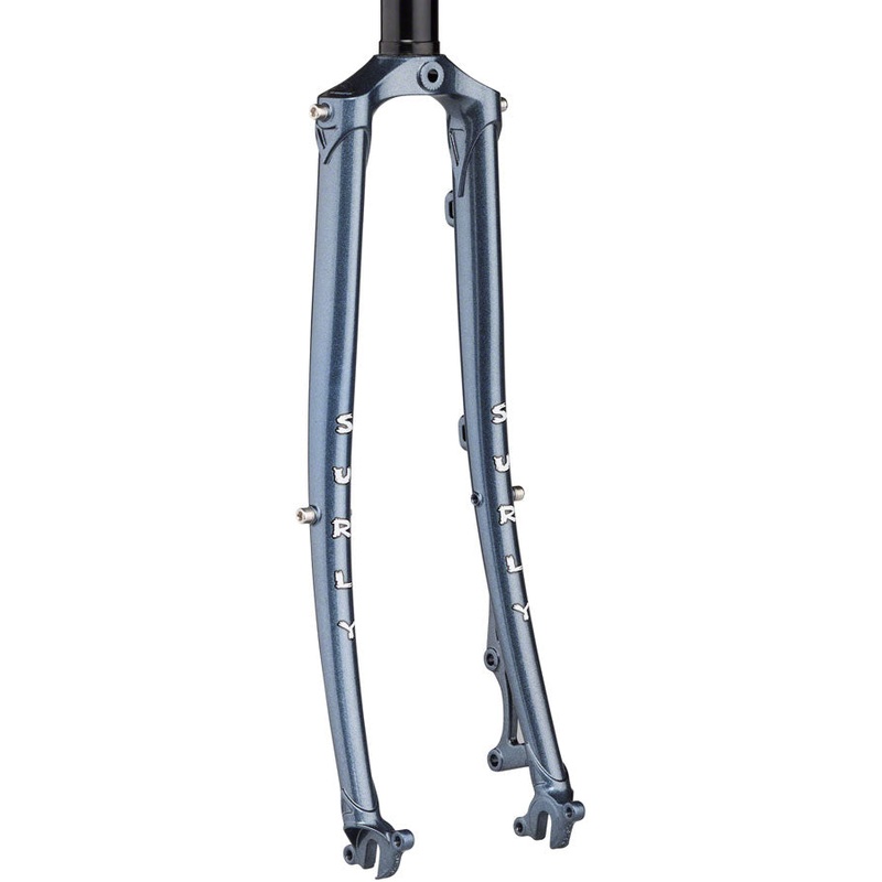 Surly Straggler Fork - 650b QRx100mm 1-1/8" Straight Steerer 380mm Axle To Crown Steel Cold Steel Blue