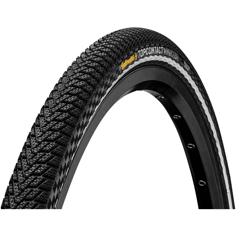 Continental Top Contact Winter II Premium Tire - 700 x 42 Clincher Folding BLK/Reflex Vectran Breaker E50