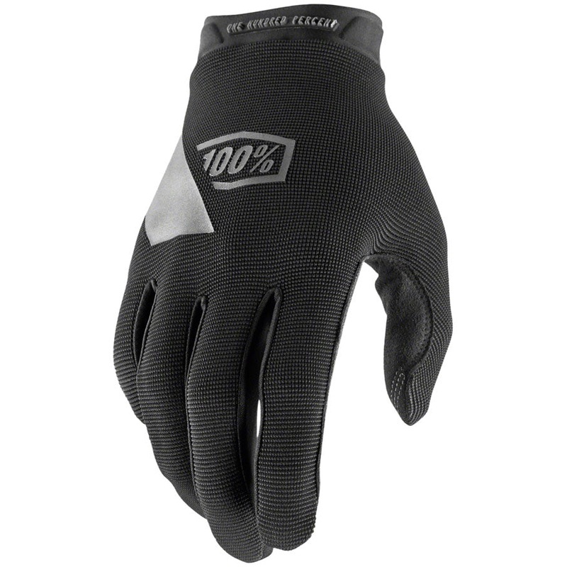 100% Ridecamp Gloves - Black Full Finger Medium