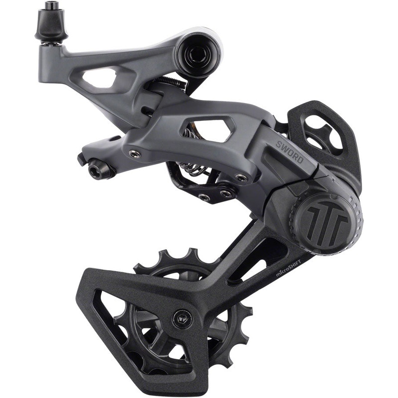 microSHIFT Sword Rear Derailleur - 10-Speed Medium Cage Compatible Sword 1x Gray
