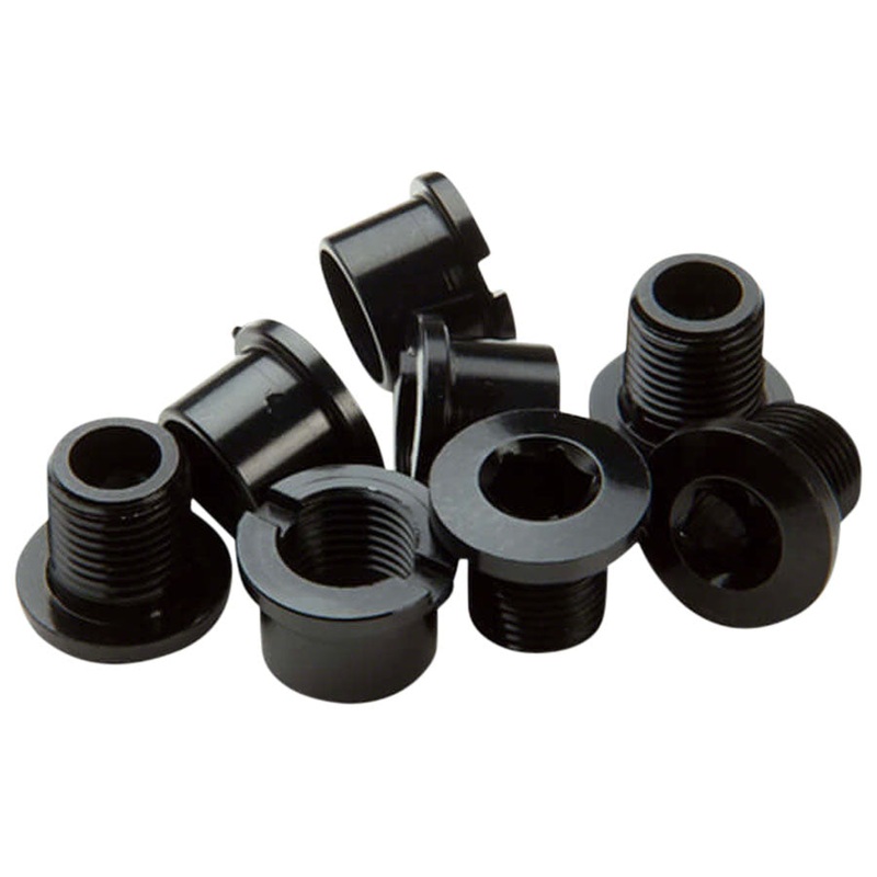 RaceFace Chainring Bolt/Nut Set - M8 x 8.5mm Hex  Aluminum  Black Set of 4
