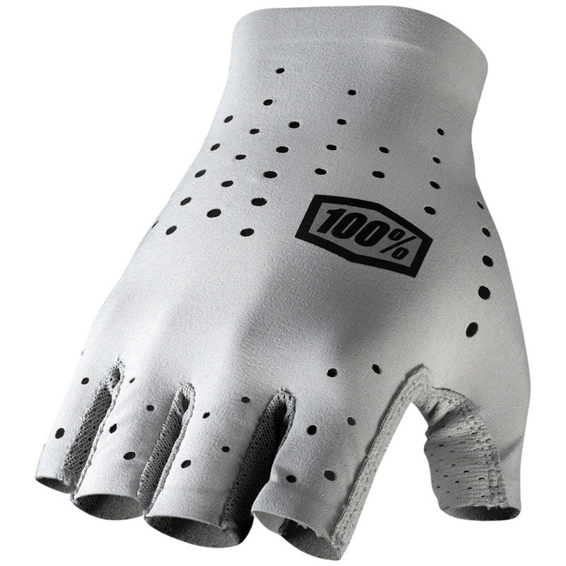 100% Sling Gloves - Gray Short Finger Womens Medium