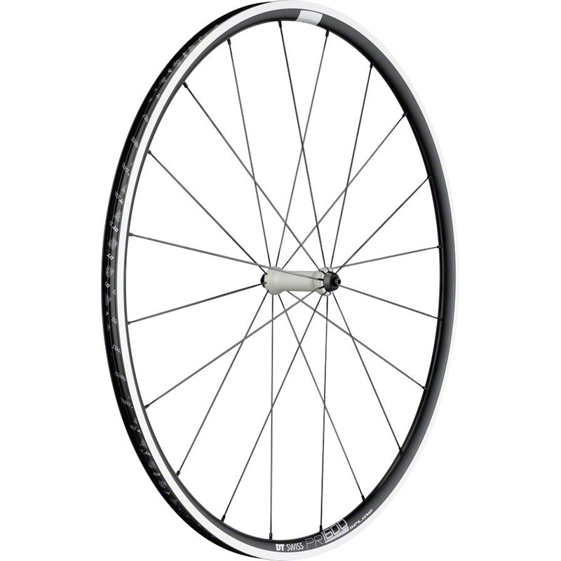 DT Swiss PR 1600 Spline 23 Front Wheel - 700 QR x 100mm Rim Brake Black