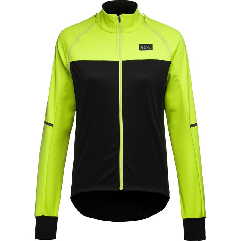 Gorewear Phantom Jacket - Black/Neon Yellow Womens Small