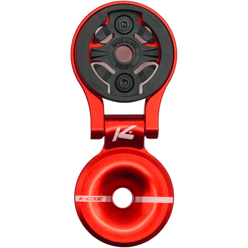 K-Edge Garmin Race Stem Mount with Cap - Red