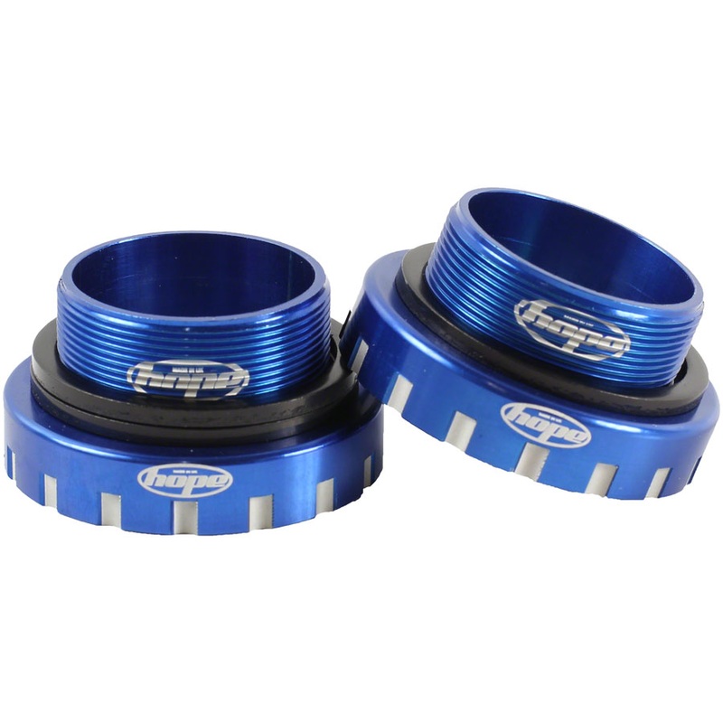 Hope BSA30 Threaded Bottom Bracket - 68/73/83/100/120mm For 30mm Spindle Stainless Blue