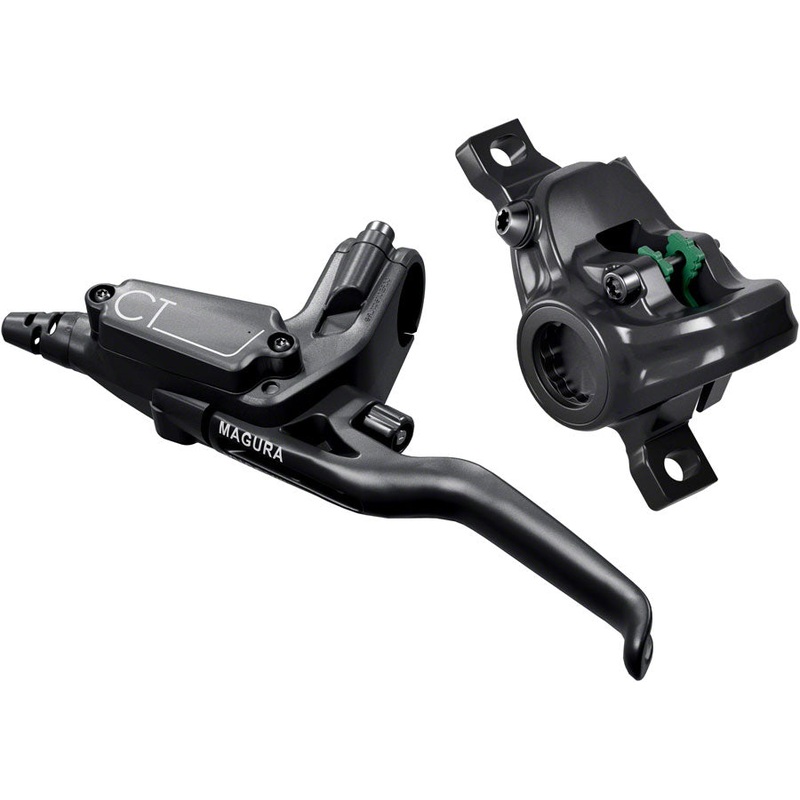 Magura MT C4 Disc Brake and Lever - Rear Hydraulic 2-Piston Post Mount Black