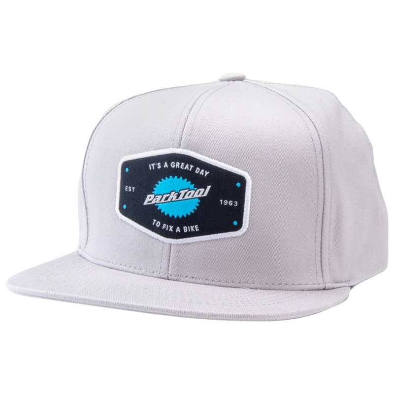 Park Tool HAT-10L Snapback Hat - Light Gray Standard