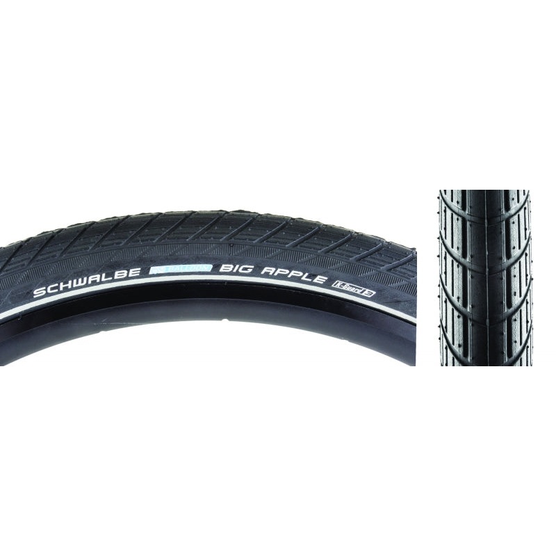 Schwalbe Big Apple Tire - 700 x 50 Clincher Wire BLK/Reflective Active SBC K-Guard