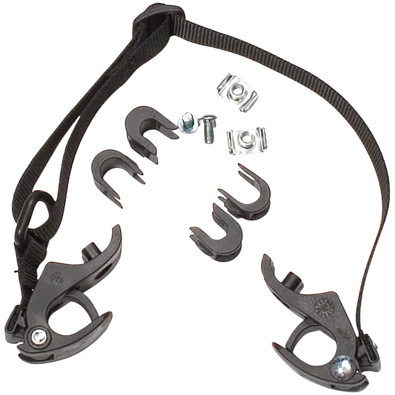 Ortlieb Replacement Pannier Hooks For QL1 Systems Fits 16mm Rails comes 10mm 8mm Reducers Pair BLK