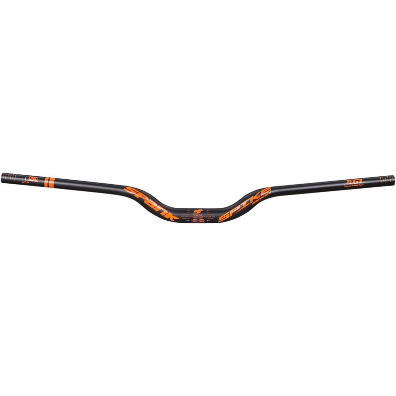 Spank Spike 800 Vibrocore Handlebar - 31.8mm Clamp 800mm 50mm Rise BLK/Orange