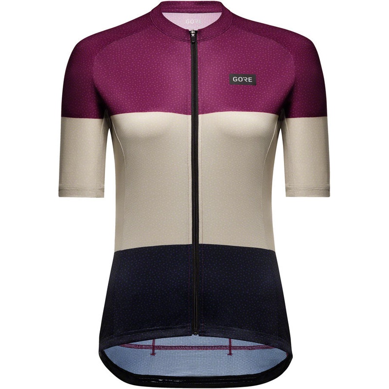 Gorewear Spirit Stripes Jersey - Purple/Beige Womens Large 12/14