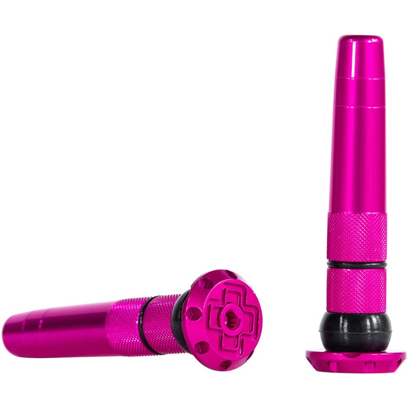 Muc-Off Stealth Tubeless Puncture Plugs Tire Repair Kit - Bar-End Mount Pink Pair