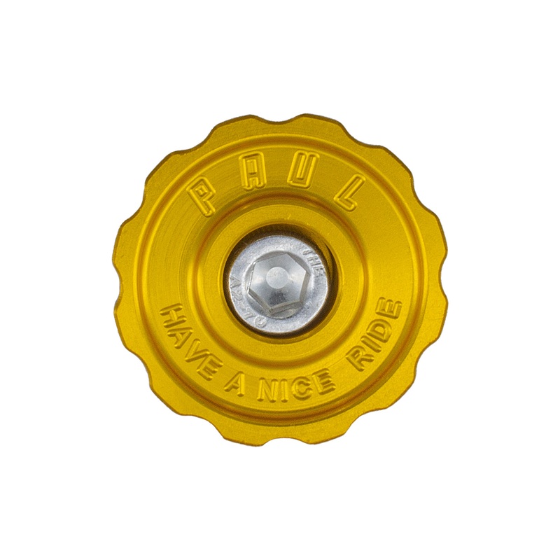 Paul Component Engineering Klamper Headset Top Cap - Aluminum w/Stainless-Steel Bolt Gold