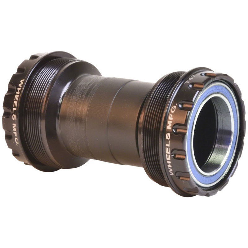 Wheels Manufacturing T47 Outboard Bottom Bracket - For 30mm Spindle ABEC-3 Bearings Fits Frames 68mm-100mm BB Shells BLK