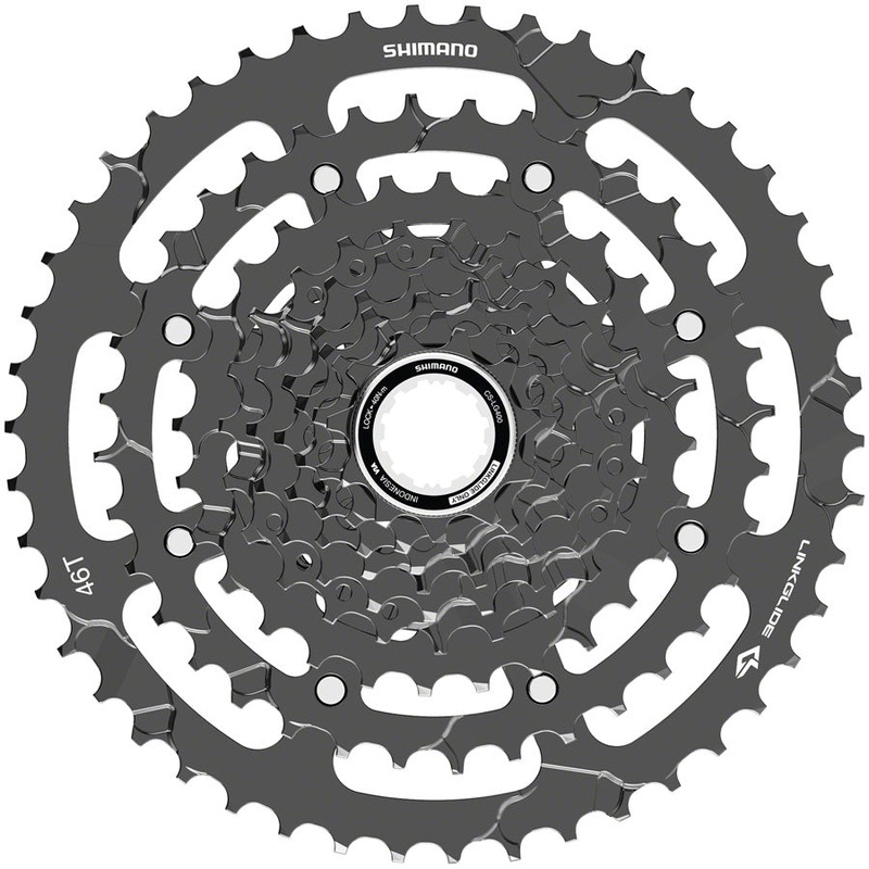 Shimano CUES  CS-LG400-9 Cassette - 9-Speed 11-46t LINKGLIDE Black