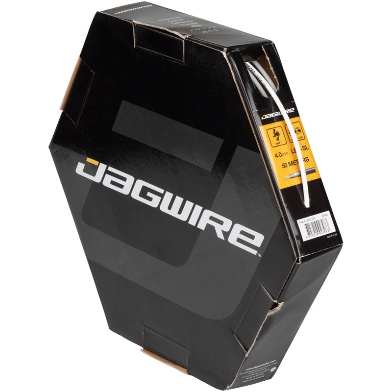 Jagwire 4mm Sport Derailleur Housing Slick-Lube Liner 50M File Box White