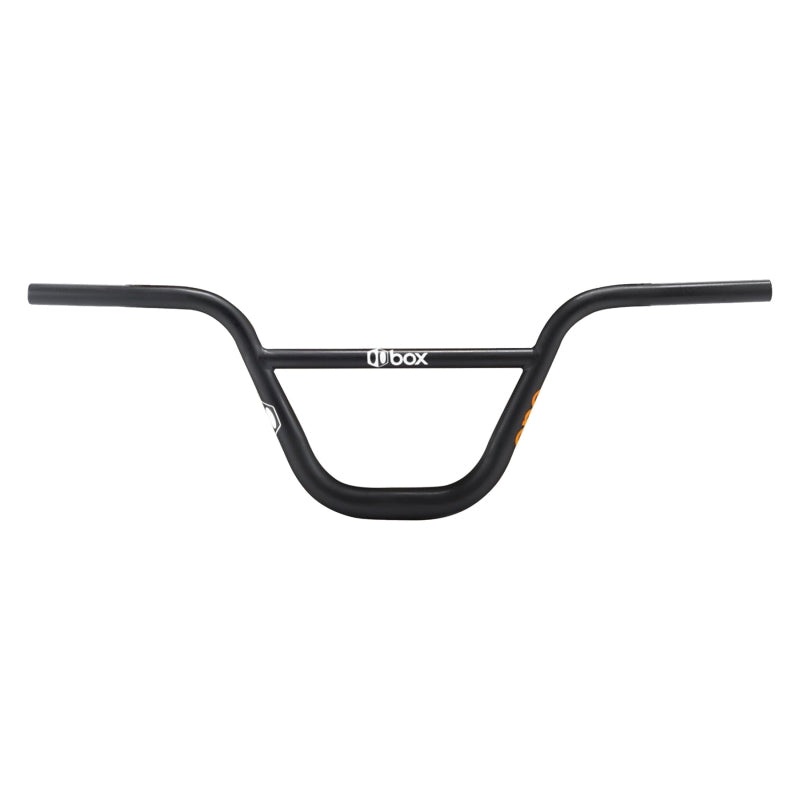 Box components Box One Flat 3 Back 2 Up Handlebar 31.8mm 28.25` 8.5` 2 3 Black BMX Chromoly