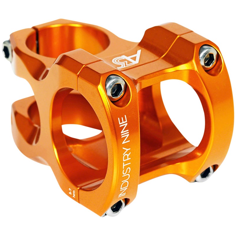 Industry Nine A318 Stem - 50mm 31.8mm Clamp +/-4.4 1 1/8" Aluminum Orange