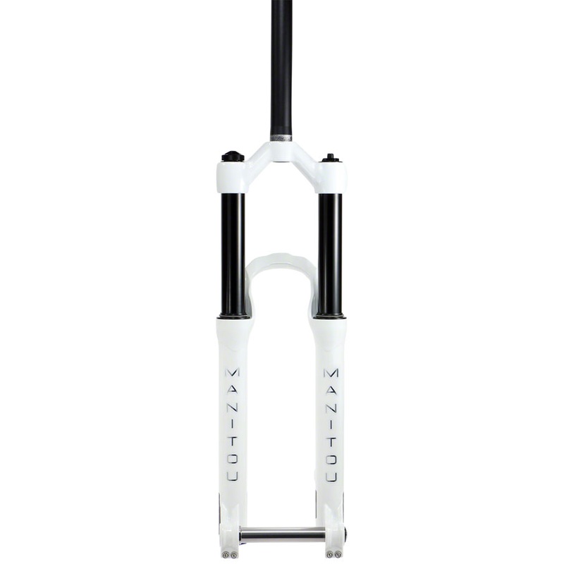 Manitou Circus Expert Suspension Fork - 26" 100 mm 20 x 110 mm 41 mm Offset Gloss White Straight Steerer