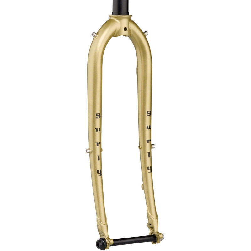 Surly Midnight Special Fork - 650b/700c 12x100mm Thru-Axle 1-1/8" Straight Steerer Steel 50mm Offset Fools Gold