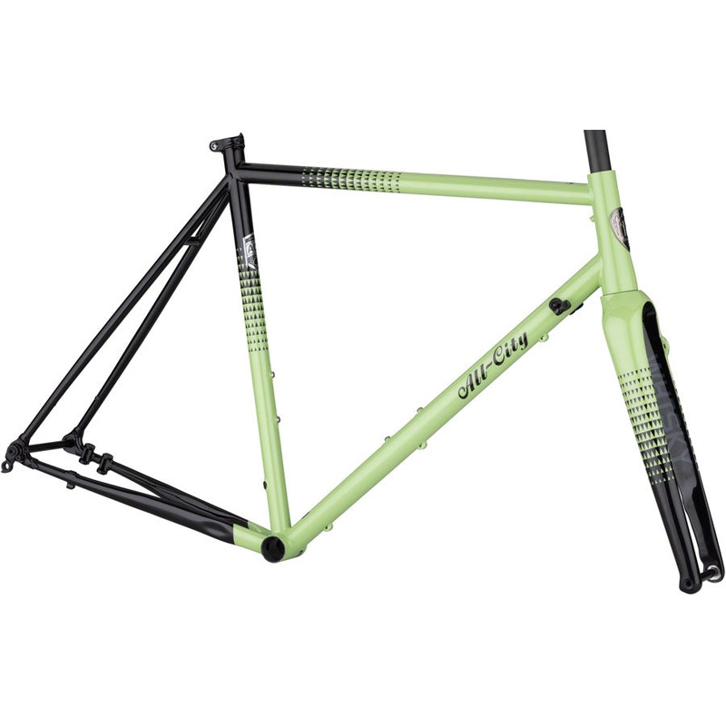 All-City Zig Zag Frameset - 700c Steel Honeydew Bling 46cm