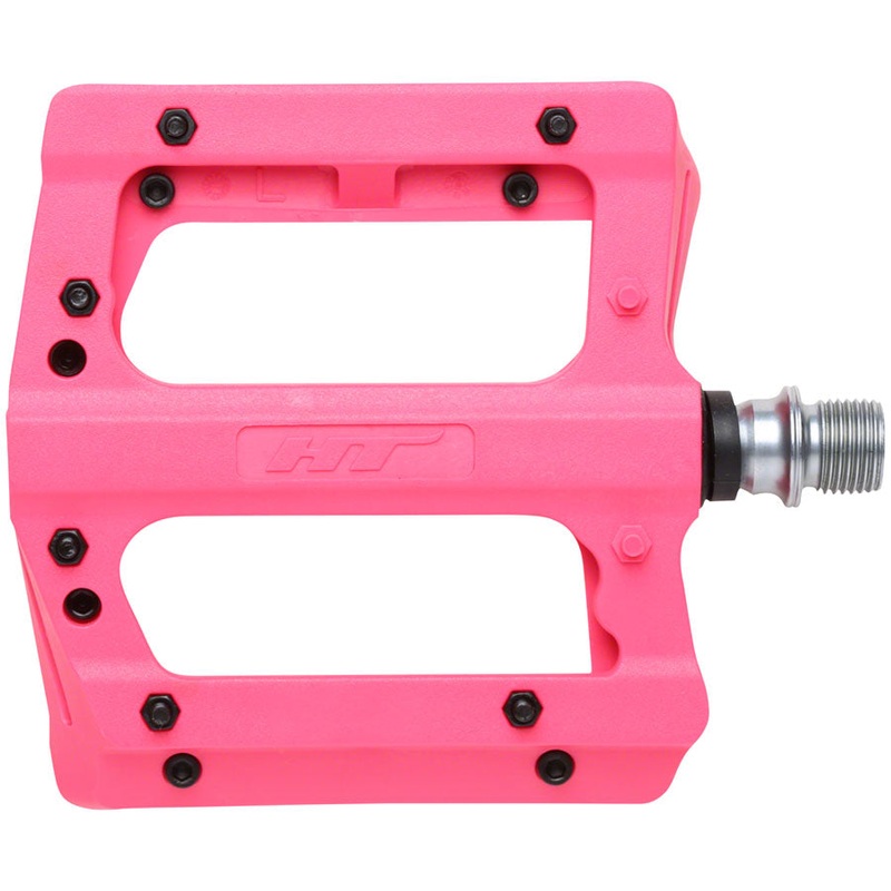 HT Components PA12A Pedals - Platform Composite 9/16" Neon Pink