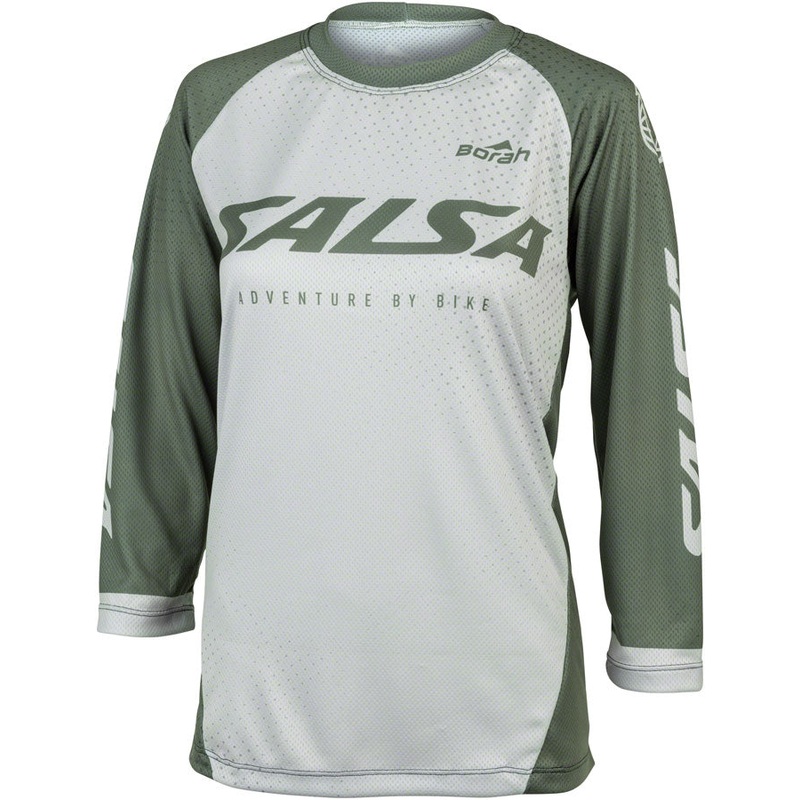 Salsa Womens Fleet 3/4 MTB Jersey - X-Large Green White