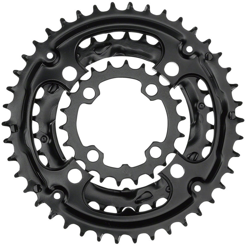 Samox 310ASS Chainring Set - 40/30/22t 96/64 BCD Aluminum Outer Ring Steel Middle/Inner Ring BLK