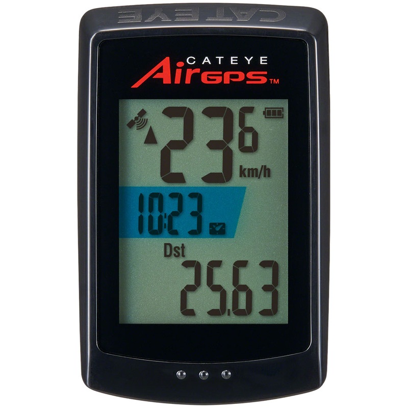 CatEye AirGPS Cycling Computer - with CDC Cadence Sensor Black
