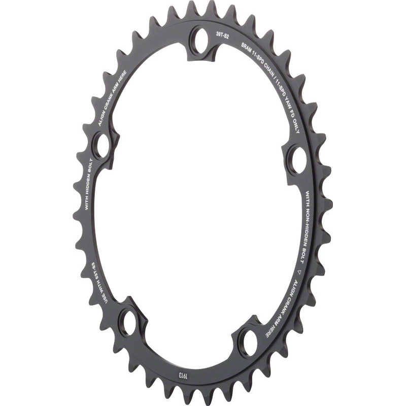 SRAM 11-Speed 39T 130mm BCD YAW Chainring Black Use with 53T